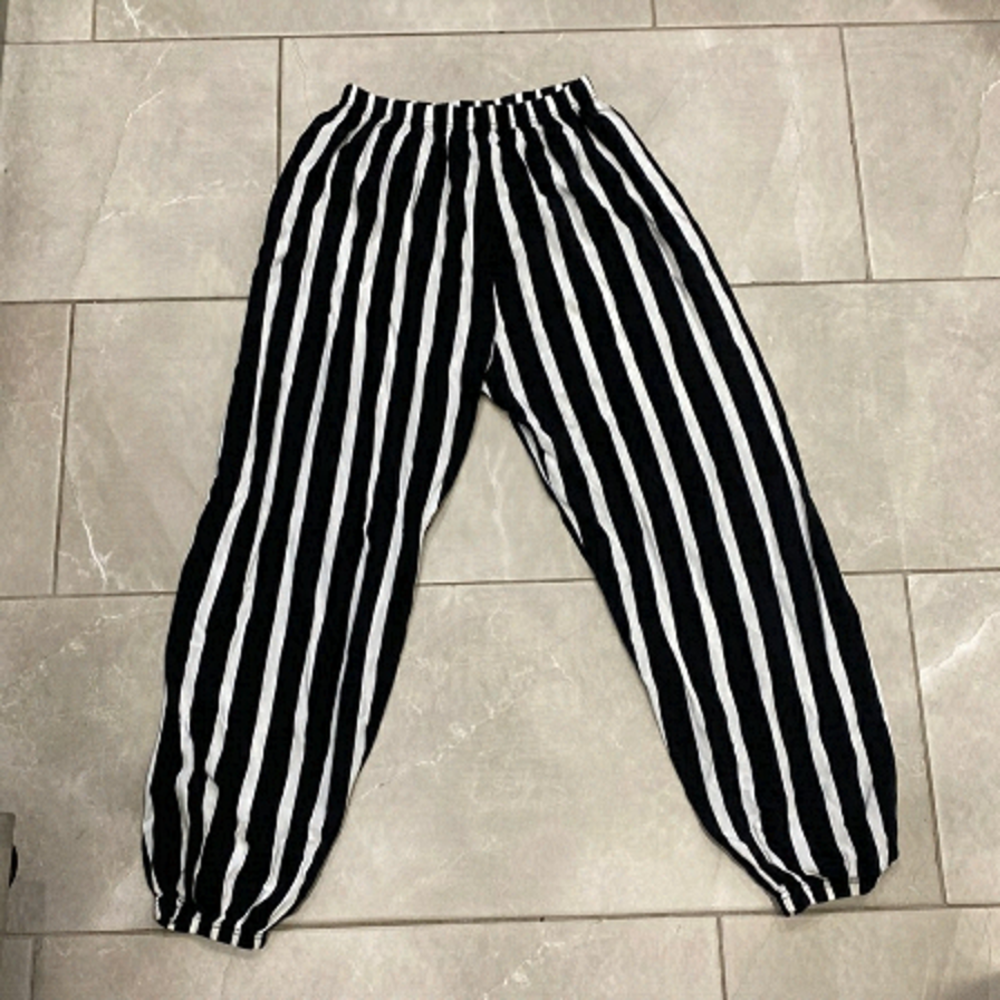 Striped Cuffed Pants‎
